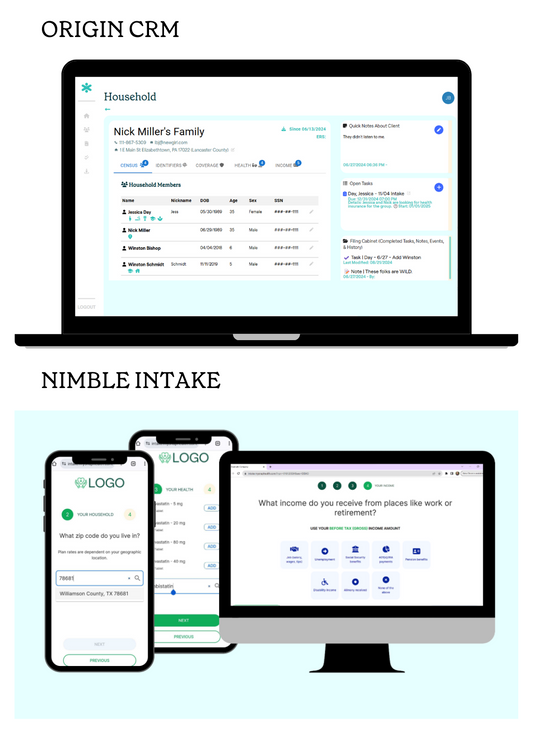 Origin Dashboard + Nimble Intake